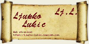 Ljupko Lukić vizit kartica